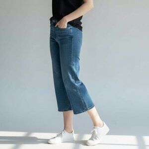 Riders by Lee Mid Rise Denim Blue Capri Jeans Size 10